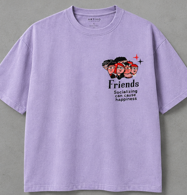 CIGARETTE FRIENDS — Oversized Graphic Tee