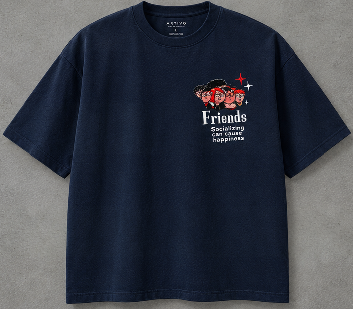 CIGARETTE FRIENDS — Oversized Graphic Tee