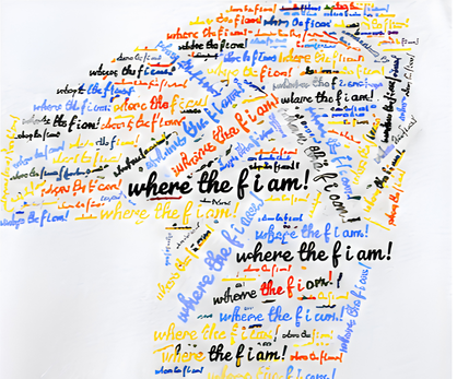 Oversized Graphic TEE. Where The F I Am?