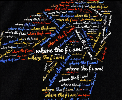 Oversized Graphic TEE. Where The F I Am?
